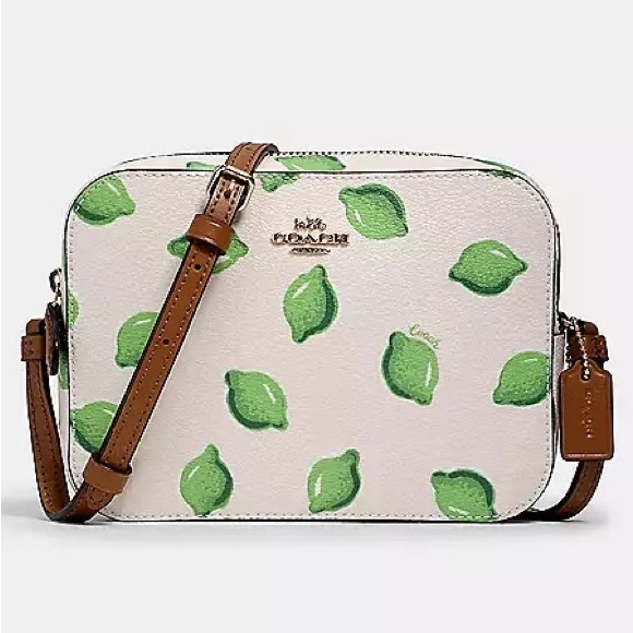 Coach Handbags - COACH MINI CAMERA BAG WITH LIME PRINT